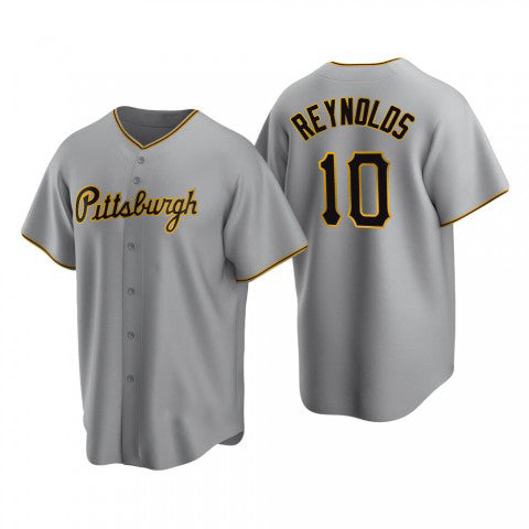 ittsburgh Pirates #10 Bryan Reynolds Gray RONA Road Cool Base Jersey