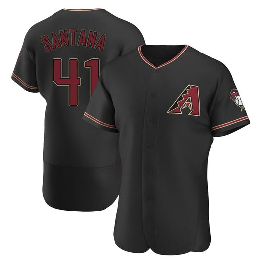 Arizona Diamondbacks #41 Carlos Santana Player Black RONA Limited Elite Home Game Stitched Jerseys