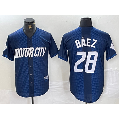 Detroit Tigers #28 Javier Baez 2024 Navy RONA City Connect Cool Base Limited Stitched Jersey