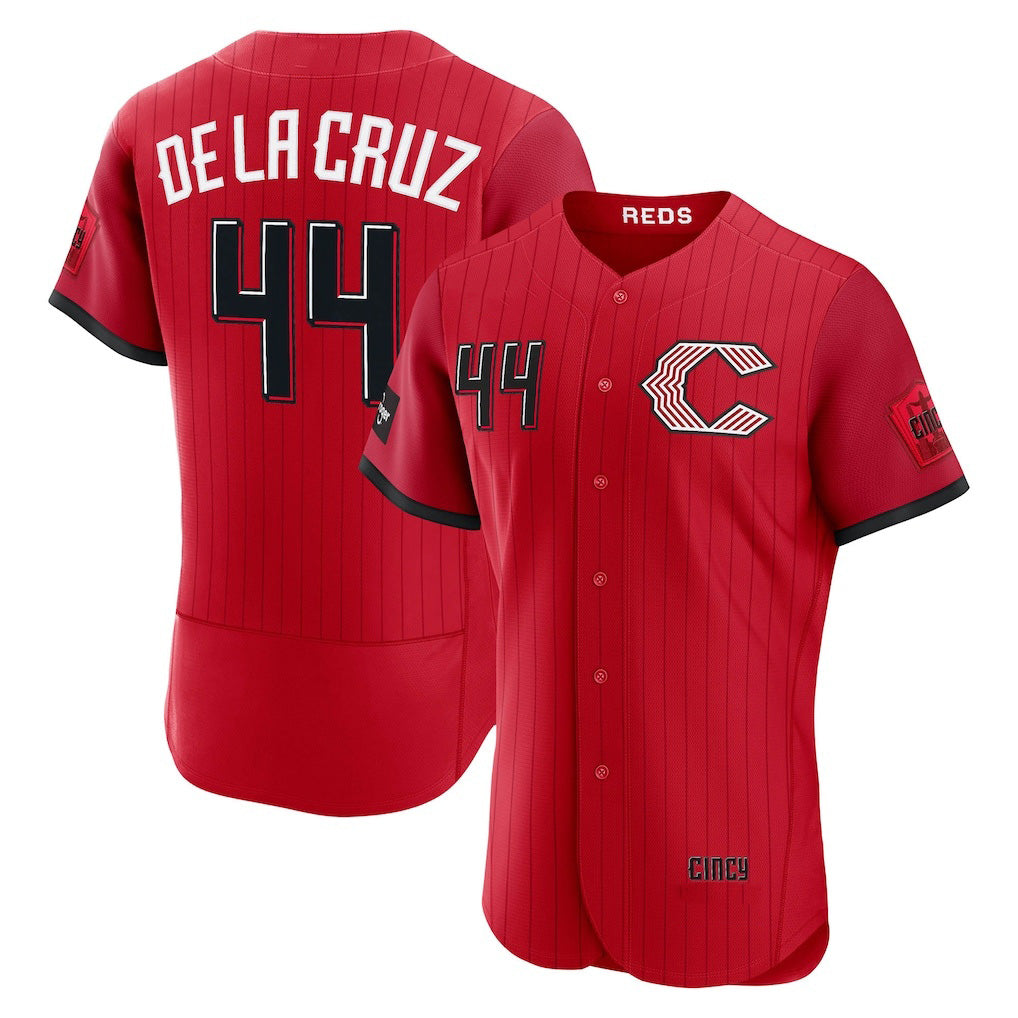 Cincinnati Reds #44 Elly De La Cruz Red RONA 2026 City Connect Authentic Sponsor Patch Jersey