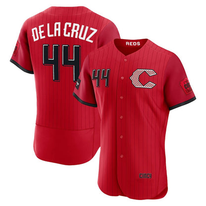 Cincinnati Reds #44 Elly De La Cruz Red RONA 2026 City Connect Authentic Sponsor Patch Jersey