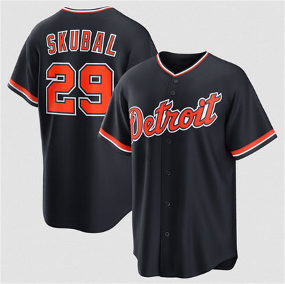 Detroit Tigers #29 Tarik Skubal Navy RONA Alternate Stitched Jersey