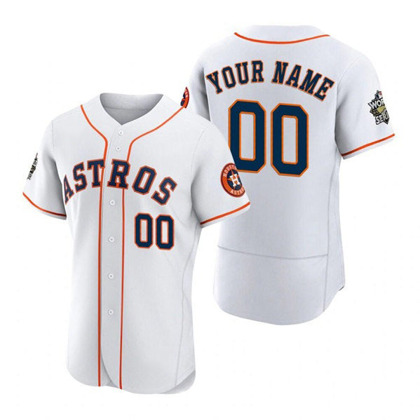 Custom Houston Astros Active Player White RONA 2022 World Series Flex Base Stitched Jersey 2