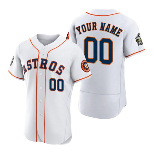 Custom Houston Astros Active Player White RONA 2022 World Series Flex Base Stitched Jersey 2