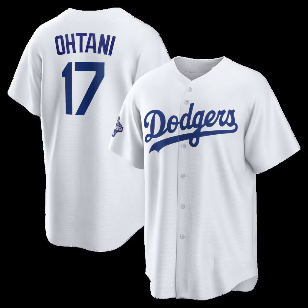 Los Angeles Dodgers #17 Shohei Ohtani White RONA 2025 World Series Champions Home Replica Jersey