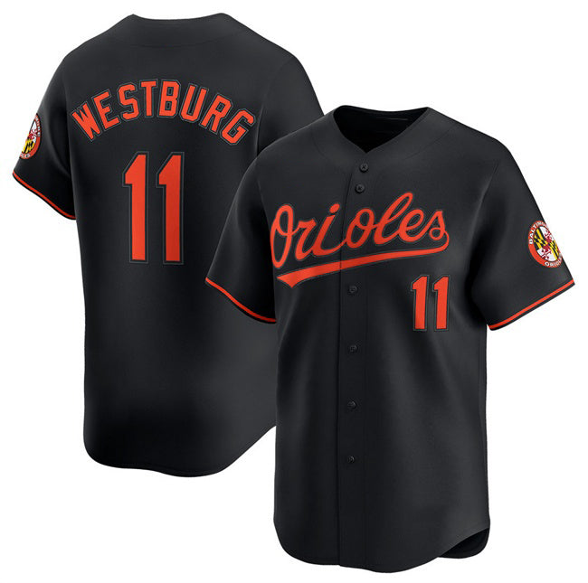 Baltimore Orioles #11 Jordan Westburg Black RONA 2025 Alternate Limited Cool Base Stitched Jersey