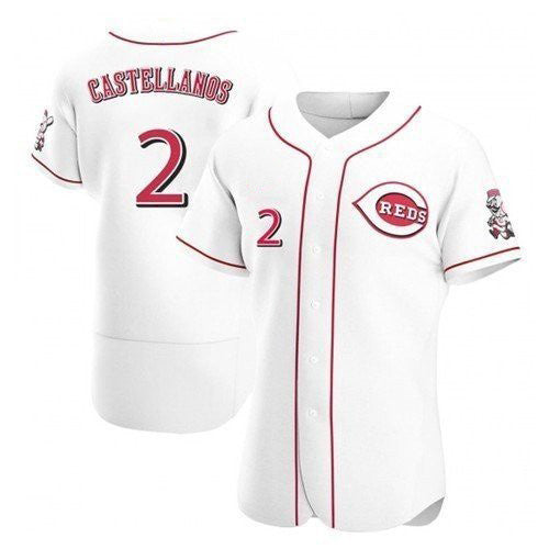 Cincinnati Reds #2 Nick Castellanos White RONA 2021 Home Player Jersey