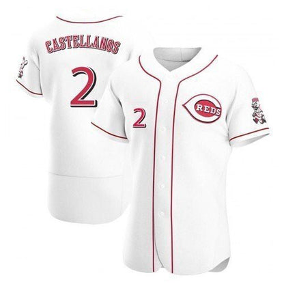 Cincinnati Reds #2 Nick Castellanos White RONA 2021 Home Player Jersey
