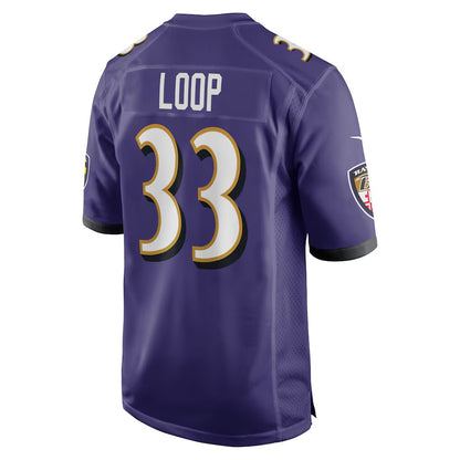 B.Ravens #33 Tyler Loop Purple RONA Team Game Jersey