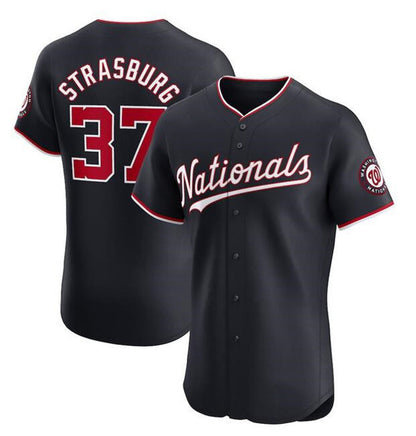 Washington Nationals #37 Stephen Strasburg Navy RONA Alternate Elite Stitched Jersey