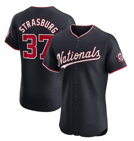 Washington Nationals #37 Stephen Strasburg Navy RONA Alternate Elite Stitched Jersey