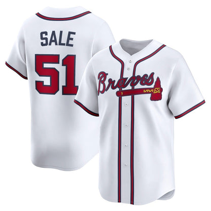 Atlanta Braves #51 Chris Sale White RONA Home Limited Player Jersey
