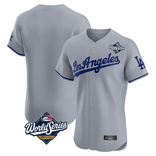 Los Angeles Dodgers Blank Player Gray RONA Limited Elite Home World Series Stitched Jerseys