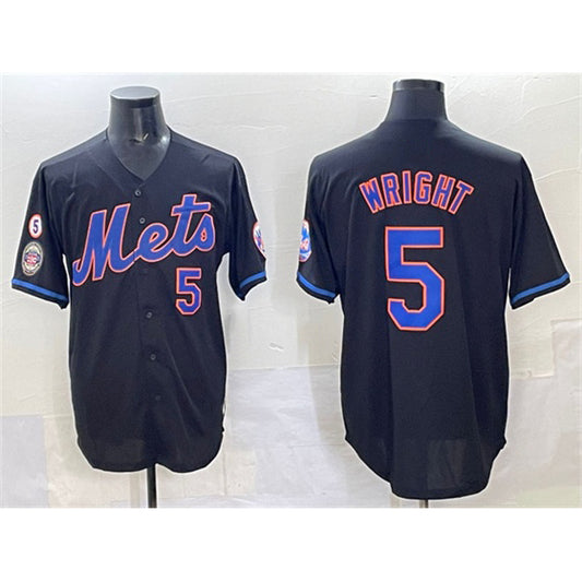New York Mets #5 David Wright Black RONA With Patch Limited Stitched Jersey