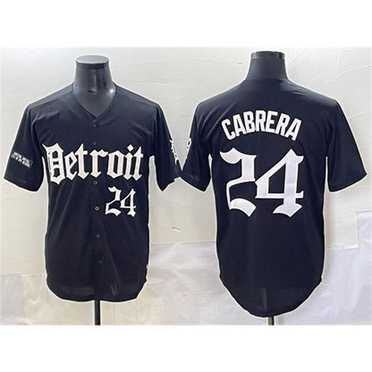 Detroit Tigers #24 Miguel Cabrera Black RONA 'Motor Gothic Edition' Vapor Premier Limited Stitched Jersey