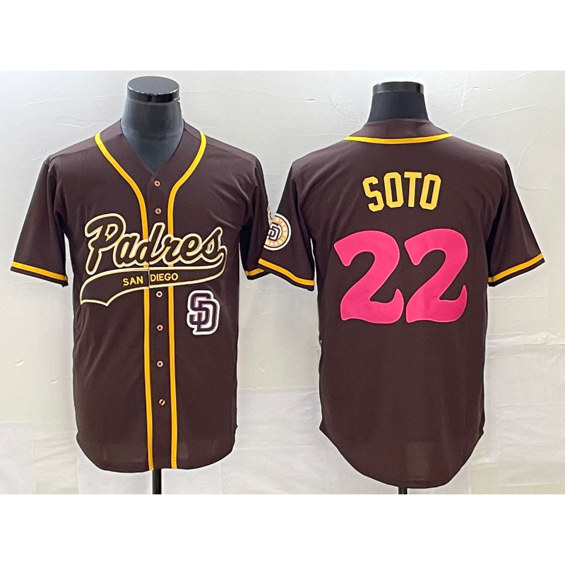 San Diego Padres #22 Juan Soto Brown RONA NEW 2023 City Connect Cool Base Stitched Jersey 2