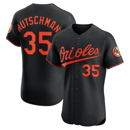 Baltimore Orioles #35 Adley Rutschman Black RONA Alternate Elite Jersey