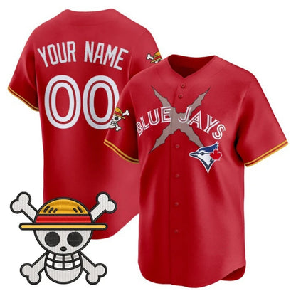 Custom Toronto Blue Jays x One Piece Red RONA Vapor Premier Limited Jersey - Stitched