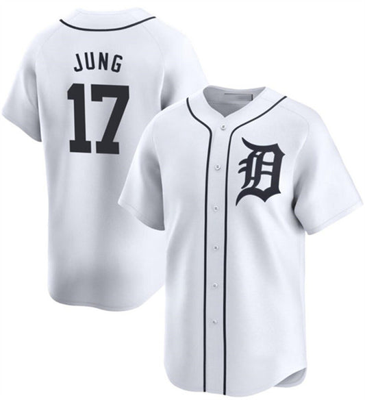Detroit Tigers #17 Jace Jung White RONA 2024 Home Limited Stitched Jersey