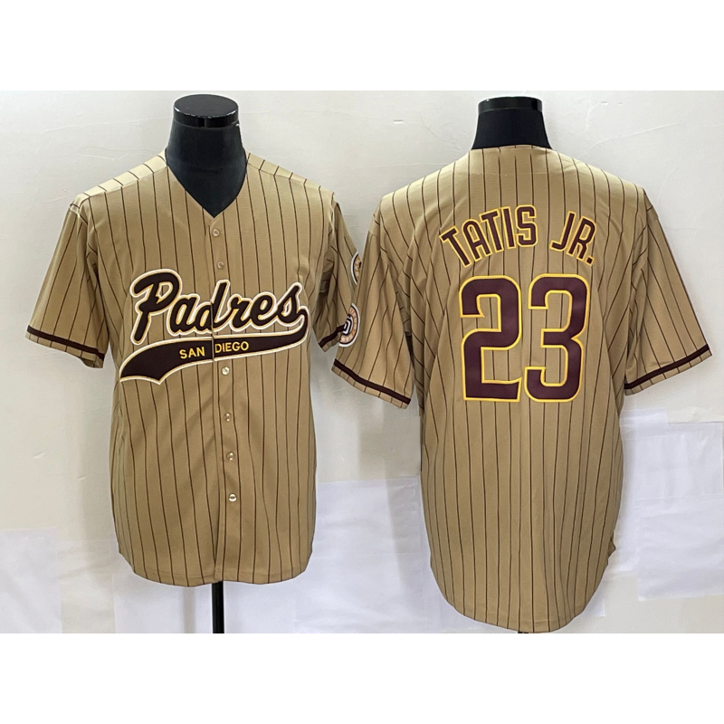 San Diego Padres #23 Fernando Tatis Jr Tan RONA NEW 2023 Cool Base Stitched Jersey