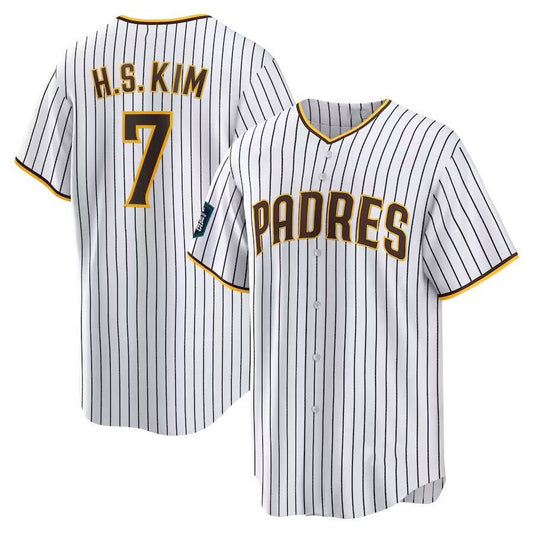 San Diego Padres #7 Ha Seong Kim White RONA Stitched Cool Base White Jersey