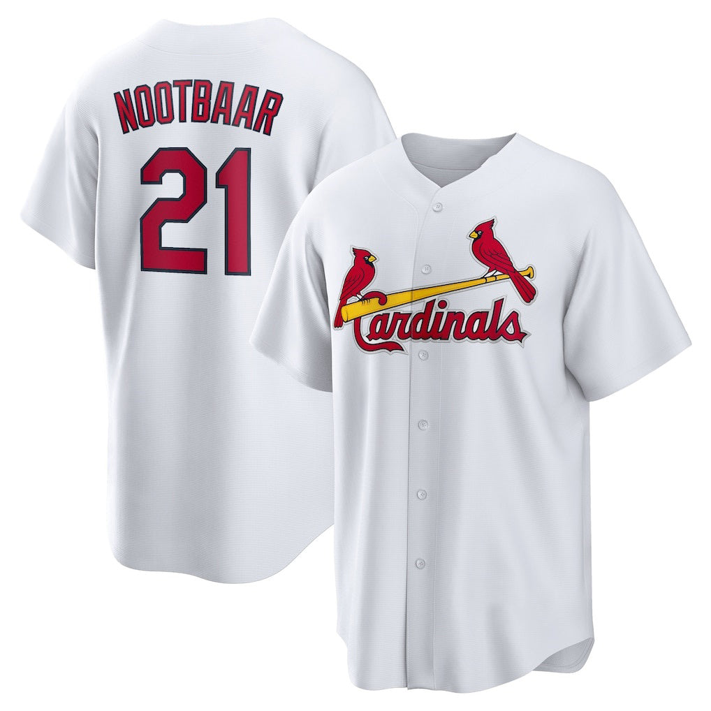 St. Louis Cardinals #21 Lars Nootbaar White RONA Home Replica Jersey