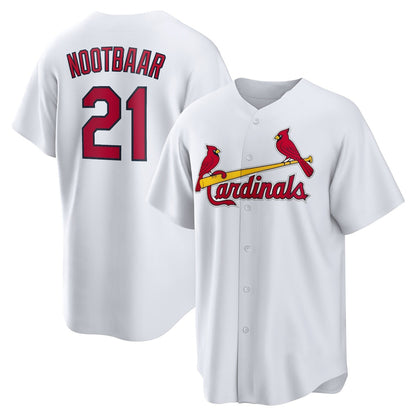 St. Louis Cardinals #21 Lars Nootbaar White RONA Home Replica Jersey