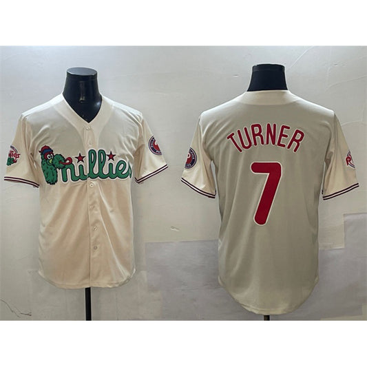 Philadelphia Phillies #7 Trea Turner Cream RONA Phanatic Limited Stitched Jersey