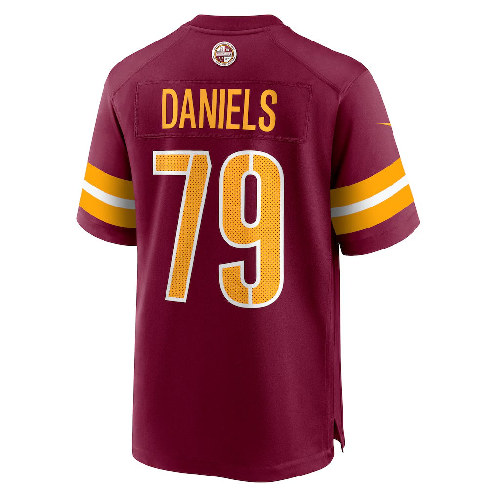W.Commanders #79 Braeden Daniels Burgundy RONA Team Game Jersey