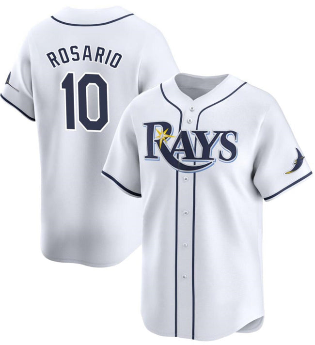 Tampa Bay Rays #10 Amed Rosario White RONA Home Limited Stitched Jersey