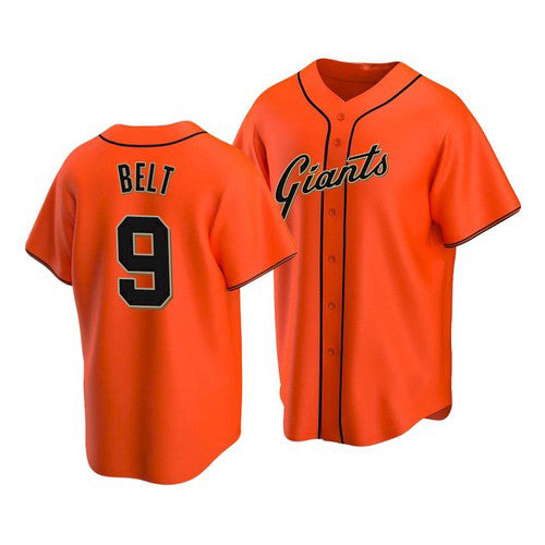San Francisco Giants #9 Brandon Belt Alternate Orange RONA Jersey