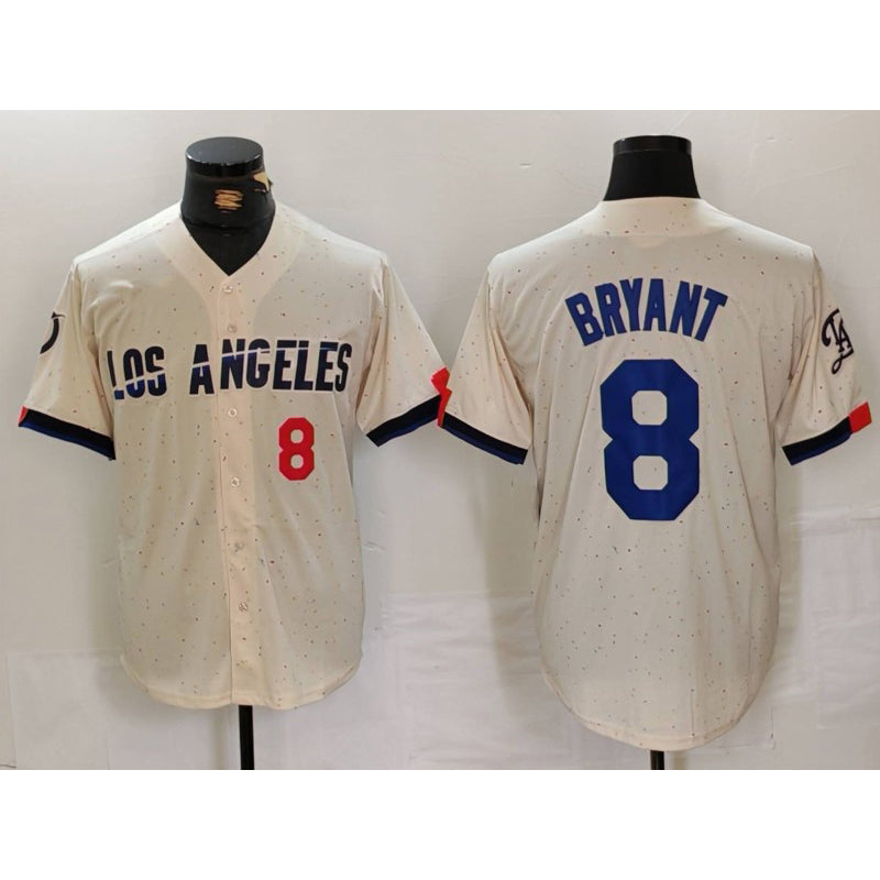 Los Angeles Dodgers #8 Kobe Bryant Number Cream RONA 2024 City Connect Limited Stitched Jerseys