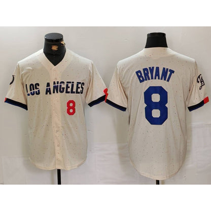 Los Angeles Dodgers #8 Kobe Bryant Number Cream RONA 2024 City Connect Limited Stitched Jerseys