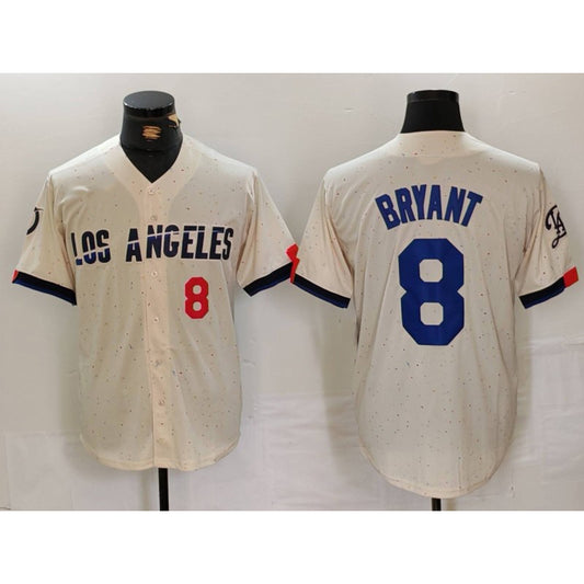 Los Angeles Dodgers #8 Kobe Bryant Number Cream RONA 2024 City Connect Limited Stitched Jerseys