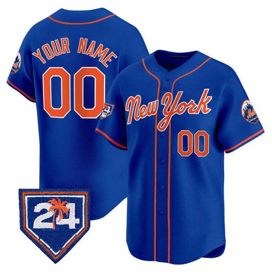 Cutsom New York Mets Active Player Royal RONA 2024 Spring Training Vapor Premier Limited Stitched Jersey