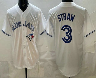 Toronto Blue Jays #3 Myles Straw White RONA Limited Jersey