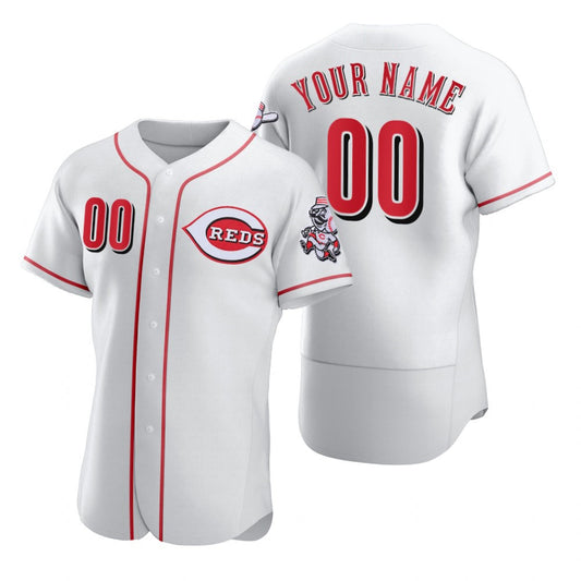 Custom Cincinnati Reds White RONA 2020 Stitched Flex Base Jersey