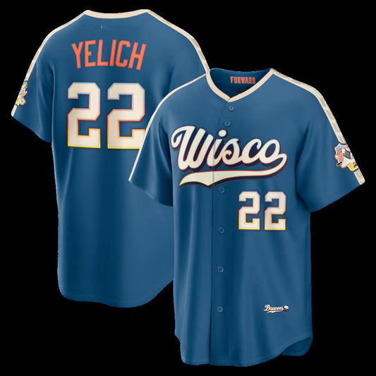 Milwaukee Brewers #22 Christian Yelich Mineral Blue RONA 2026 City Connect Stadium Jersey