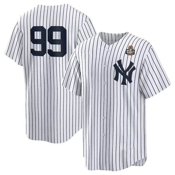 New York Yankees #99 Aaron Judge White RONA 2024 World Series Cool Base Stitched Jersey