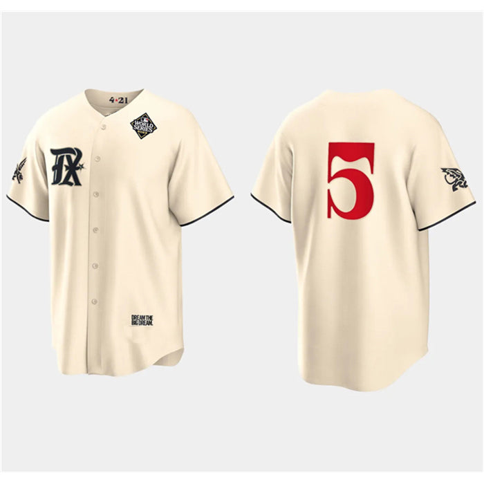 Texas Rangers #5 Corey Seager Cream RONA 2023 World Series City Connect Stitched Jersey