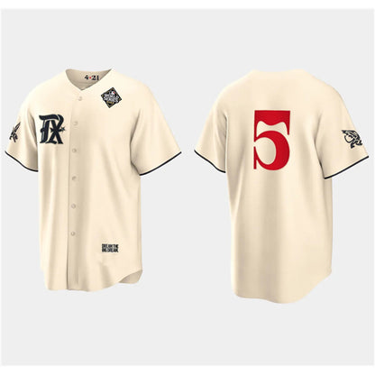 Texas Rangers #5 Corey Seager Cream RONA 2023 World Series City Connect Stitched Jersey