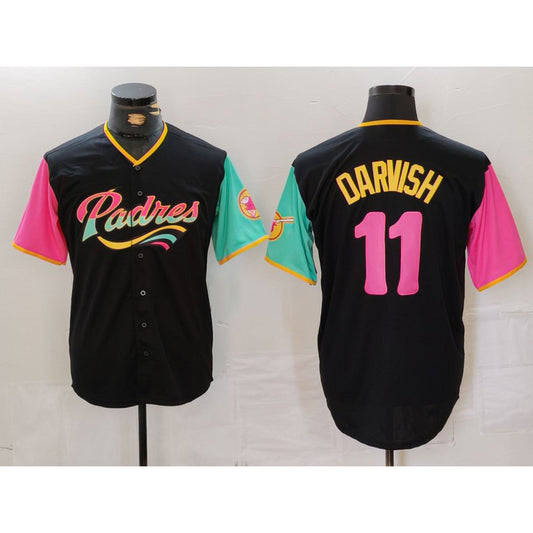 San Diego Padres #11 Yu Darvish Black RONA Fashion Jersey