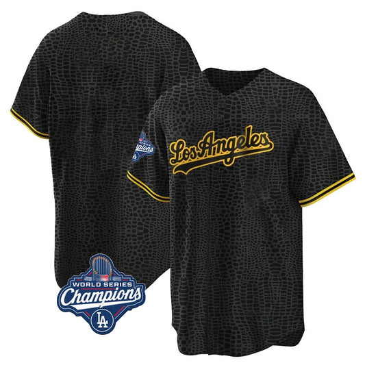 Los Angeles Dodgers Blank Player Black Gold RONA Limited Home World Series Meet Stitched Jerseys