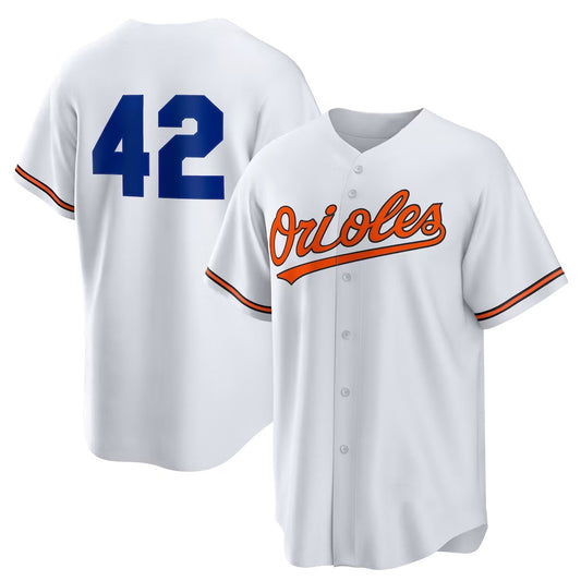 Baltimore Orioles #42 Jackie Robinson White RONA Home 2025 Day Replica Jersey