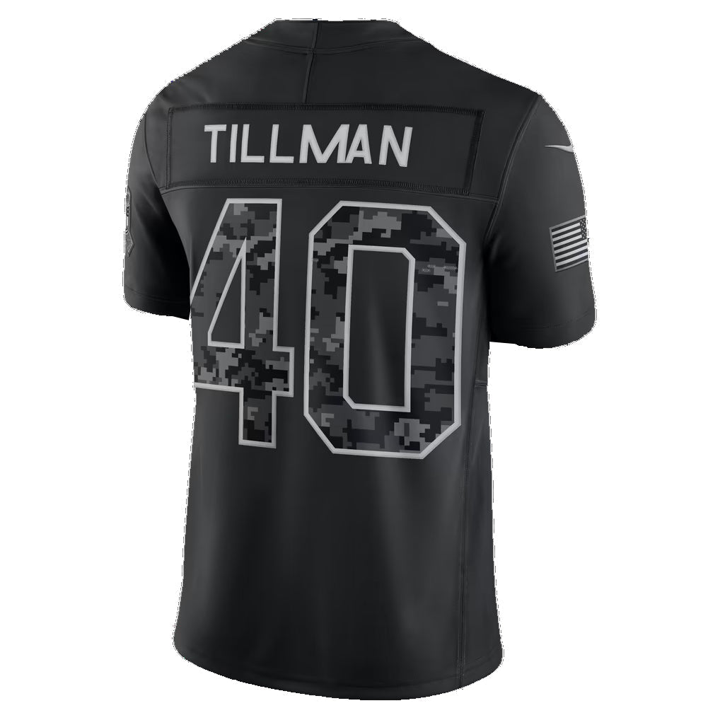 A.Cardinals #40 Pat Tillman Black 2026 Salute to Service Retired Player Stitched Limited Football jersey RONA
