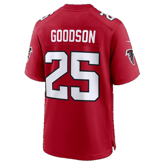 A.Falcons #25 Tyler Goodson Red Team Game Football jersey RONA
