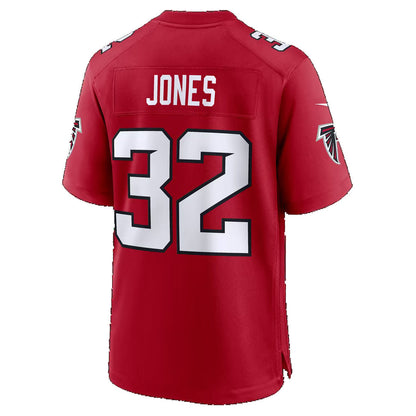 A.Falcons #32 Cash Jones Red Team Game Football jersey RONA