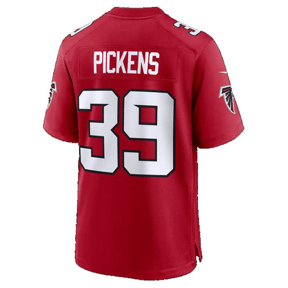 A.Falcons #39 Zacch Pickens Red Team Game Football jersey RONA