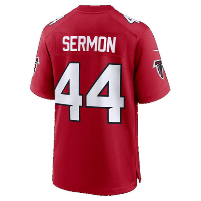 A.Falcons #44 Trey Sermon Red Team Game Football jersey RONA