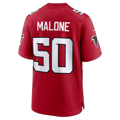 A.Falcons #50 Deangelo Malone Red Team Game Football jersey RONA